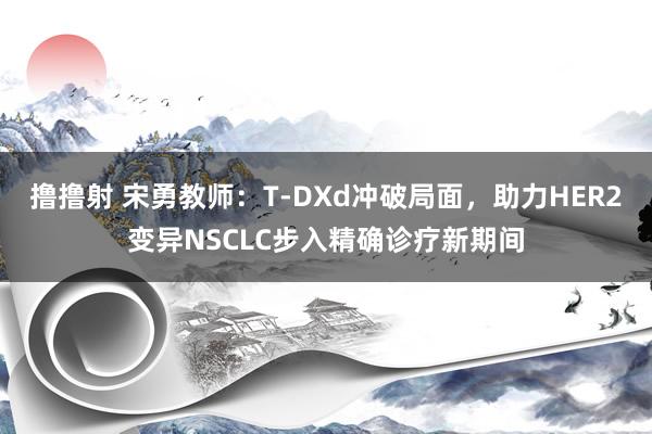 撸撸射 宋勇教师：T-DXd冲破局面，助力HER2变异NSCLC步入精确诊疗新期间