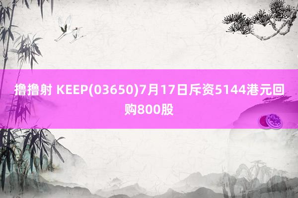 撸撸射 KEEP(03650)7月17日斥资5144港元回购800股