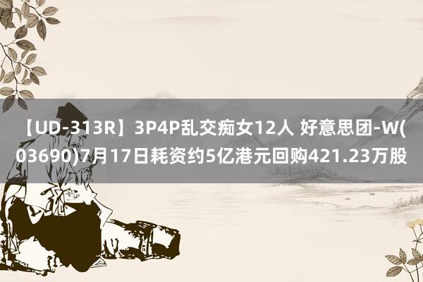 【UD-313R】3P4P乱交痴女12人 好意思团-W(03690)7月17日耗资约5亿港元回购421.23万股