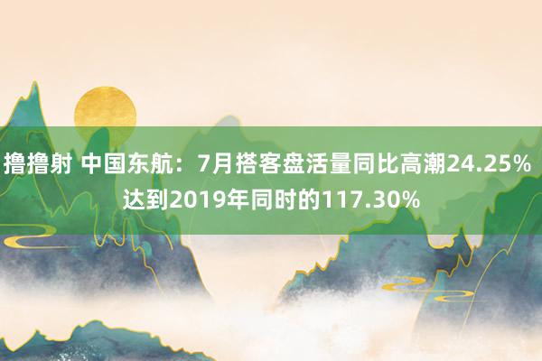 撸撸射 中国东航：7月搭客盘活量同比高潮24.25% 达到2019年同时的117.30%