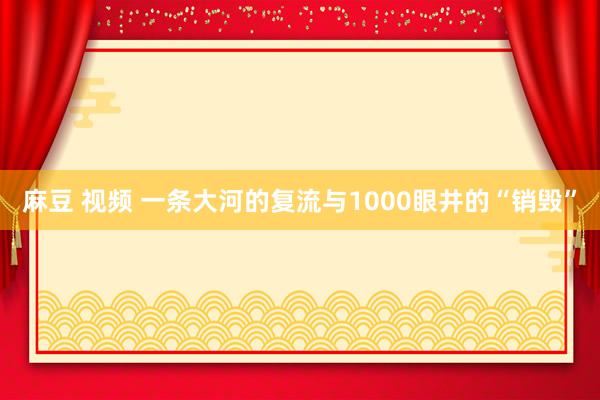 麻豆 视频 一条大河的复流与1000眼井的“销毁”