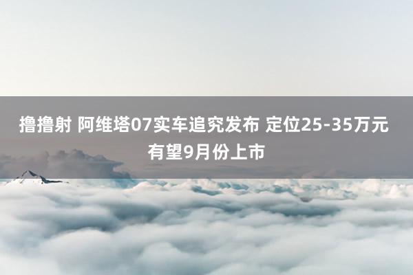 撸撸射 阿维塔07实车追究发布 定位25-35万元 有望9月份上市