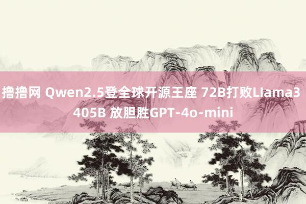 撸撸网 Qwen2.5登全球开源王座 72B打败LIama3 405B 放胆胜GPT-4o-mini