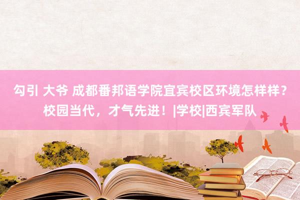 勾引 大爷 成都番邦语学院宜宾校区环境怎样样？校园当代，才气先进！|学校|西宾军队