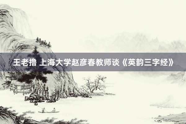 王老撸 上海大学赵彦春教师谈《英韵三字经》