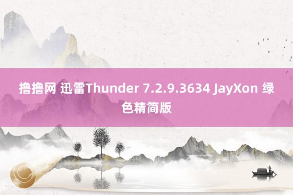 撸撸网 迅雷Thunder 7.2.9.3634 JayXon 绿色精简版