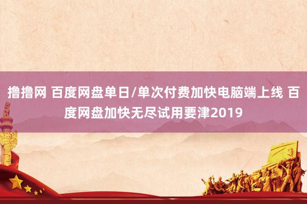 撸撸网 百度网盘单日/单次付费加快电脑端上线 百度网盘加快无尽试用要津2019