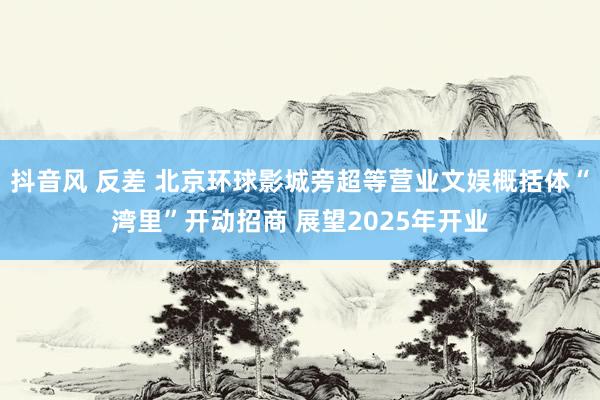 抖音风 反差 北京环球影城旁超等营业文娱概括体“湾里”开动招商 展望2025年开业